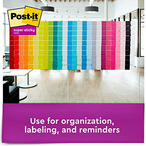 Post-it Super Sticky Notes, 3x3 in, 5 Pads, 2x the Sticking Power, Neon Orange, Recyclable (654-5SSNO)