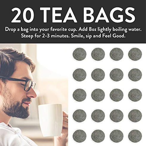Organic Green Tea Bags | 20 Tea Bags | Eco-Conscious Tea Bags in Kraft Bag | by FGO
