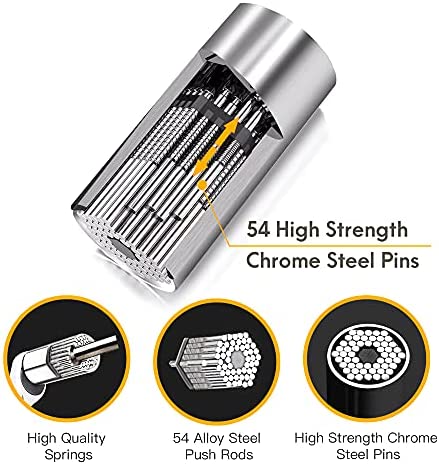 Gifts for Men-Universal Socket Tool Set, (7-19mm)Ratchet Super Socket Wrench With Power Drill Adapter, Christmas Stocking Stuffers for Men Women Dad Him Husband Boyfriend Cool Gadgets Birthday Gift
