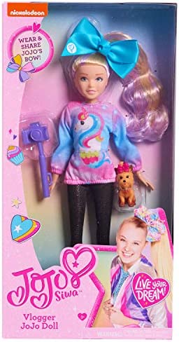 JoJo Siwa 10-Inch Fashion Vlogger Articulated Doll in Unicorn Outfit, Includes Camera and Bow Bow Accessories, by Just Play