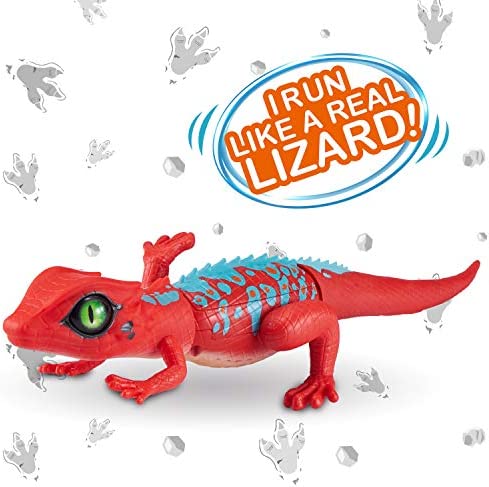 Robo Alive Lurking Lizard Series 2 Red Blue by ZURU Battery-Powered Robotic Interactive Electronic Reptile Toy That Moves (Red Blue)
