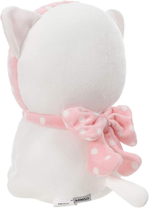 MINISO Kitten Plush Toy Cute Cat Plushies Stuffed Animal Doll Gift Pillow for Boy Girl 10" - Bowknot