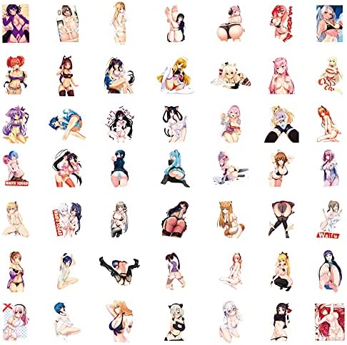 Anime Girl Stickers Pack 200 Pcs Anime Stickes,Waifu Anime Sexy Girl Stickes for Water Bottle Laptop Travel Case Skateboard Luggage Anime Car Decals