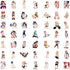 Anime Girl Stickers Pack 200 Pcs Anime Stickes,Waifu Anime Sexy Girl Stickes for Water Bottle Laptop Travel Case Skateboard Luggage Anime Car Decals