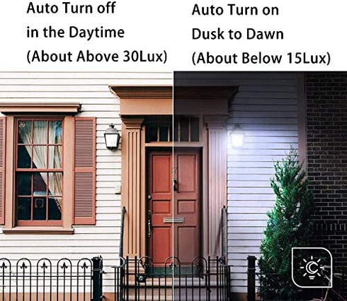 Aukora Dusk to Dawn Light Bulb, 12W (100-Watt Equivalent) Smart Sensor Light Bulbs Super Bright E26 Automatic On/Off Security Lights Outdoor/Indoor for Porch Garage Garden Patio(Cool White 2 Pack)