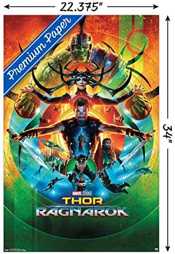 Trends International Marvel Cinematic Universe-Thor: Ragnarok-One Sheet Wall Poster, 22.375 in x 34 in, Premium Unframed Version
