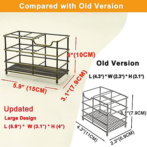 Dseap Toothbrush Holder, Electric Toothbrush Holder - Stainless Steel Tooth Brush Holder, Toothpaste Holder Organizer Stand Caddy for Bathroom, Bronze