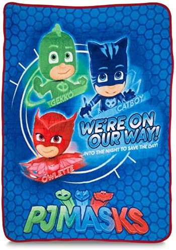 Franco Kids Bedding Super Soft Micro Raschel Throw, 46 in x 60 in, PJ Masks