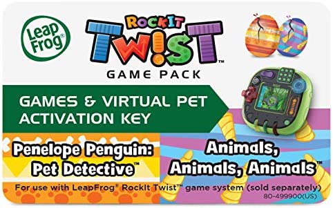 LeapFrog RockIt Twist Dual Game Pack: Penelope Penguin: Pet Detective and Animals, Animals, Animals