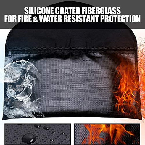 ROLOWAY Hanger Diversion Fireproof Safe with Small Fireproof Bag - Hidden Safe Compartment for Home & Travel - Secret Safe for Money Stash, Cash Hiding - Water Resistant Pocket Safe Under Clothes