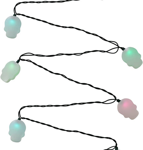 Kurt Adler UL 10-Light LED Sugar Skull Color Changing Light Set