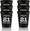 Veracco Cheers To 21 Years Twenty First Stadium Party Cup Funny 21s Birthday Gag Gifts For Him Herr Party Favors Decorations (Black, 12)