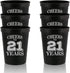 Veracco Cheers To 21 Years Twenty First Stadium Party Cup Funny 21s Birthday Gag Gifts For Him Herr Party Favors Decorations (Black, 12)