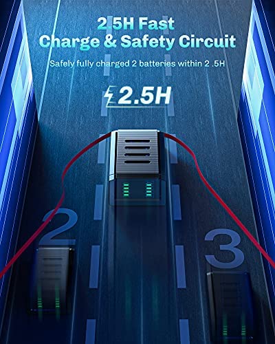 VOYEE Charger for Xbox Controller Battery Pack, 3x2600mAh High Capacity Xbox Rechargeable Battery Pack with Fast Charger Station, Led Indicator, Protective Shell for Xbox One/S/X/Elite/Series X|S