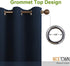 NICETOWN Living Room Curtain, Window Treatment Energy Saving Thermal Insulated Solid Grommet Blackout Drape/Drapery (Navy, Sold Individually, 42 by 84-inch)