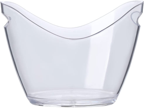 asika Ice Bucket Wine Bucket?Clear Acrylic 3.5 Liter Plastic Tub for Drinks and Parties, Food Grade, Perfect for Wine, Champagne or Beer Bottles