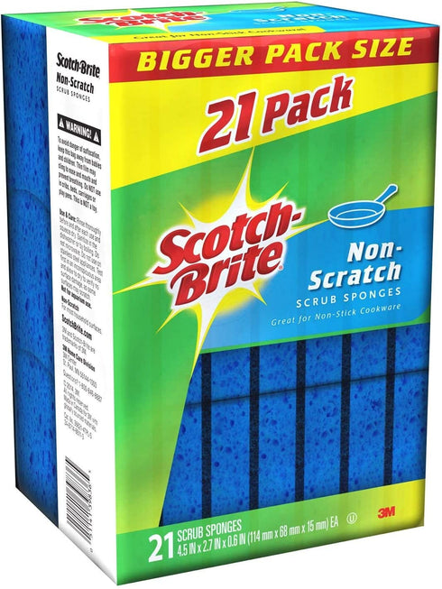Scotch -Brite Non Scratch Scrub sponges - 21 Pack - Individually Wrapped
