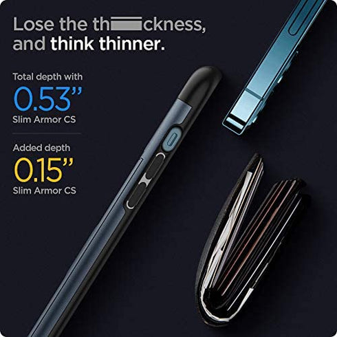 Spigen Slim Armor CS Designed for iPhone 12 Pro Max Case (2020) - Metal Slate