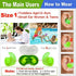 WaterDam Swimming Ear Plugs Great Waterproof Ultra Comfy Earplugs Prevent Swimmer's Ear (Size 1+2: Toddlers (Blue) & Small&Medium Ear Women Kids Teens (Green))