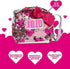 Jojo Siwa Crossbody Purse for Girls, Glitter Brushed Sequins with Bow, Little Girl's Lightweight Messenger Bag, Sling Bag for School and Outings, Pink Hearts with Adjustable Silver Strap