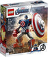 LEGO Marvel Avengers Classic Captain America Mech Armor 76168 Collectible Captain America Shield Building Toy, New 2021 (121 Pieces)