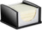 Kantek Black Acrylic and Silver Aluminum Sticky Note Dispenser, 3"x3" Self Stick Note Pad Holder, Office Organizer, Desk Accessory