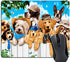 Knseva Dogs Outdoor Guys Gaming Mouse Pad Custom, Cute Puppies on Holiday Funny Mouse Pads