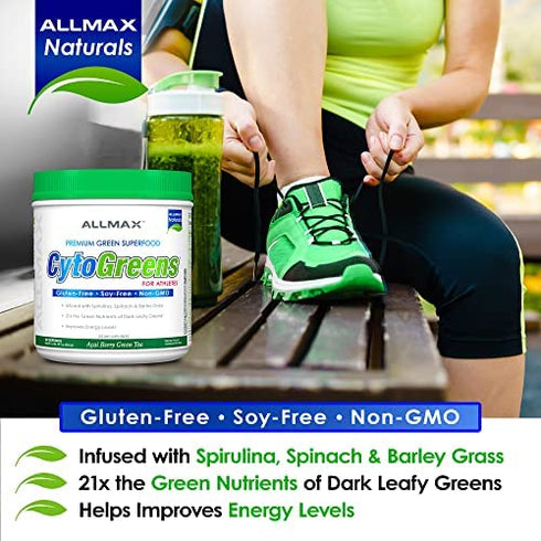 ALLMAX Nutrition - Cytogreens Super Greens Powder, Infused with Spirulina, Spinach & Barley Grass, Supports Immune Health and Digestive Function, Vegan Friendly, 125 Grams