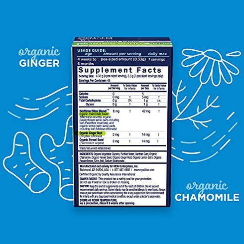 Mommy's Bliss Organic Gripe Water Night Time Gel for Newborns, Relieves Occasional Stomach Discomfort from Gas, Colic & Fussiness, 0.53 Ounce (Pack of1)