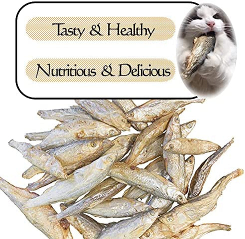 Amzey Minnows - 3.5 oz Freeze Dried - 100% Natural Premium Cat Treat, Dog Treat - Freeze Dried Minnows for Cats - Freeze Dried Minnows for Dogs - Bulk Package Minnows (1.6 "to 2.8" Length Each)