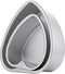 2pcs Heart Shaped Cake Pan Aluminum Cake Tray Removable Bottom Wedding Birthday Cheesecake Baking Mold (6+8inch)