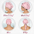 THE PERFECT HAIRCARE Ultra-Fine Microfiber Hair Towel Wrap & Wet/Dry Detangling Hair Brush Anti-Frizz Turban for Curly or Wavy Haired Women Girls & Kids - Quick Drying - Good for Travel (Pink)