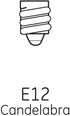 GE Lighting White 44412 25-watt 180-Lumen Candelabra Base G16.5 Globe Light Bulb, Soft, 2 Count (Pack of 1)
