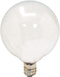 GE Lighting White 44412 25-watt 180-Lumen Candelabra Base G16.5 Globe Light Bulb, Soft, 2 Count (Pack of 1)