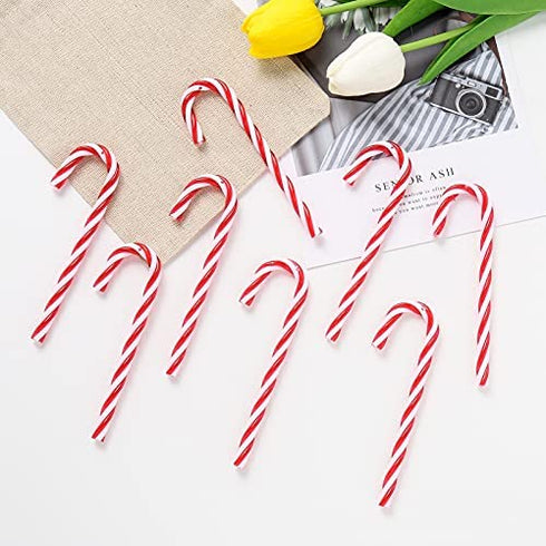 ToBeIT 32pcs Candy Canes Plastic Christmas Tree Hanging Ornaments (red(13cm))