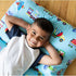 Wildkin Kids Floor Lounger for Boys and Girls, Travel-Friendly and Perfect for Sleepovers,Requires 4 Standard Size Pillows (Not Included),Measures 69.5 x 27 Inches (Trains, Planes and Trucks)