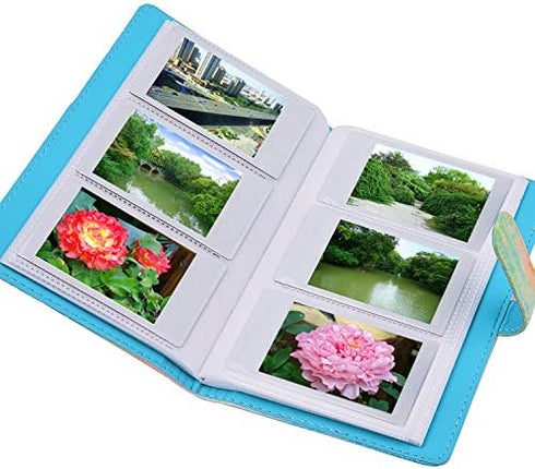 Sunmns Colorful Wallet PU Leather Photo Album Compatible with Fujifilm Instax Mini 11 9 8 90 8+ 26 7s Instant Camera Film, Polaroid Snap Zip Z2300 PIC-300 Film (Rainbow)