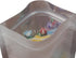 Clear Window Flat Colored Metallic Foil Zipper Seal Bag (100 Pack) (White, Flat | 1.5oz)