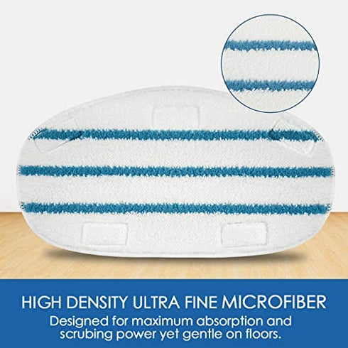 MXZONE 4 Pack Replacement Steam Mop Pads Cleaning Pad Fit for PurSteam ThermaPro 10-in-1