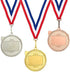 Juvale 3-Piece Award Medals Set, Table Tennis Gold, Silver, Bronze Medals for Ping Pong Games, Competitions, Party Favors, 2.3 Inches in Diameter with 32-Inch Ribbon