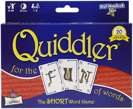 Quiddler — Card Game — Make Short Words With Cards to Win — For Family Game Nights — Ages 8+