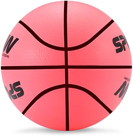 Mini Basketball Toys for Kids - Toddlers Basketball ,Small and Cute Bouncy - Beach Ball, Safe and Soft to Handheld 5" Pink Basketball, No Pump