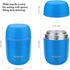 Insulated Lunch Container Hot Food Jar - Wide Mouth Thermoses for Hot Soup Nomeca 16Oz Vacuum Food Container Stainless Steel Thermal Soup Containers with Spoon for Kids Adult Gifts School Office, Blue