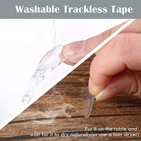 1000 Pieces Clear Sticky Putty Removable Round Putty 2 Sizes Double-Sided Stickers Round Adhesive Sticker for Decorations Wall Metal Glass Wood