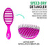 Wet Brush Speed Dry Detangler (Pink)- Ergonomic, Heat Flex Bristles, Blow Dry, Detangling Knots, Snag-Free, Anti-Static Brush for All Hair Type