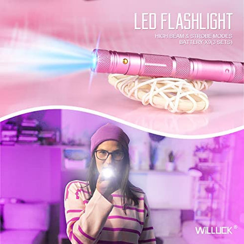 Gifts for Women Mom,Valentines Day Love Gifts for Her,Pink Multitool Pen with Flashlight Engraved”Love”,Stocking Stuffers for Women,Birthday Anniversary Mothers Day Gifts for Mom Wife Girlfriend