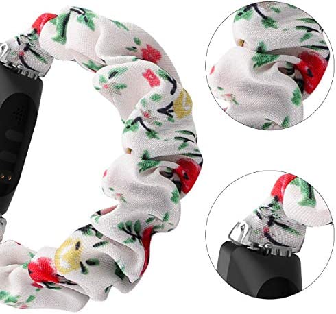 FitTurn Cute Elastic Bands Compatible with Fitbit ACE 3/ ACE 2 Band for Kids Small Elastic Cloth Pattern Printed Fabric Wristbands Bracelet Watch Band for Inspire 2 Girls (2pack-5)