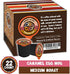 Crazy Cups Flavored Coffee Pods, Eggnog Coffee, Holiday Blend Coffee, Single Serve Coffee for Keurig K Cups Machines, Hot or Iced Coffee, Medium Roast Coffee in Recyclable Pods, 22 Count