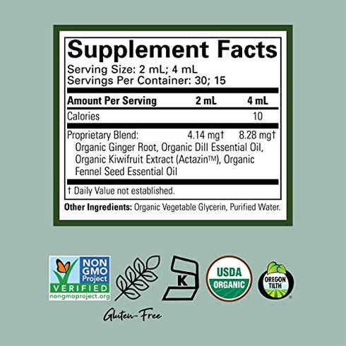 ChildLife Essentials Organic Gripe Water - Soothes Occasional Stomach Discomfort Associated with Colic, Teething, & Hiccups in Infants & Children, Gluten-Free, Allergen Free, Non-GMO - 2 Fl Oz Bottle
