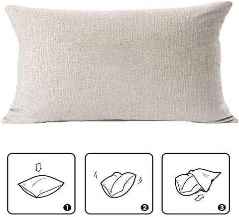 Qinqingo Beach Waist Lumbar Throw Pillow Case Summer Coastal Theme Lobster Starfish Shell Decorative Cushion Cover Cotton Linen Pillowcase for Sofa Home Decor Rectangle 12x20 Inches (VD-7)